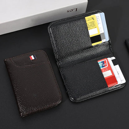Slim Card Wallet PU Leather Mini Credit Card Holder