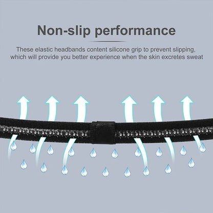 4-Pack Non-Slip Elastic Sports Headbands for Men & Women