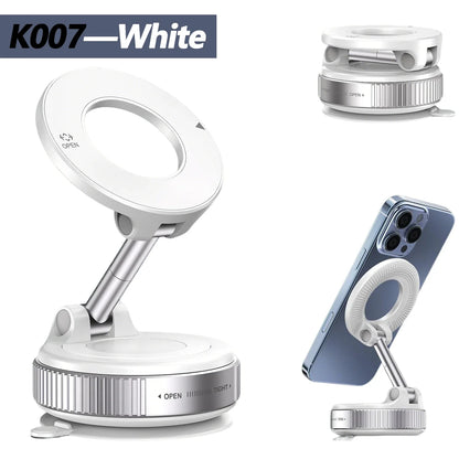 Magnetic Car Phone Holder 360° Foldable Vacuum Mount
