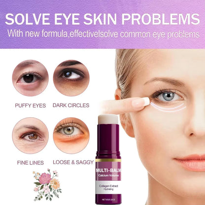 Multi Balm Calcium Volume Firming Skin Hydrating Nourishing Smoothing Collagen Moisturing Stick Suitable for Eyes Neck Face