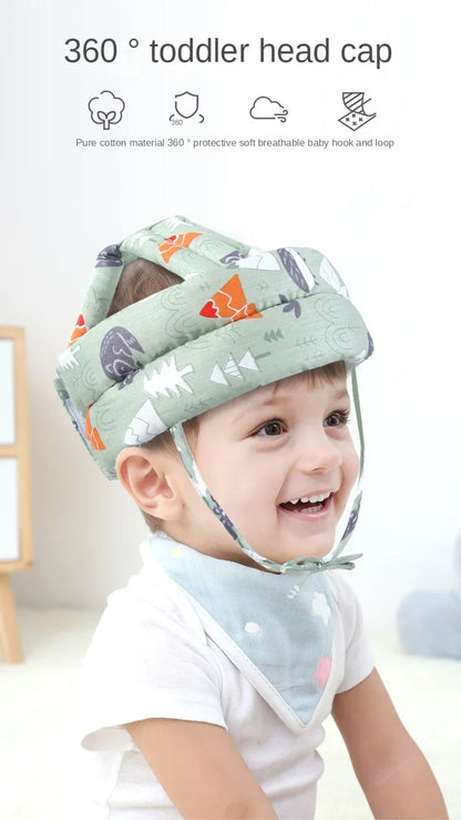 Baby Safety Helmet Soft Adjustable Head Protection Cap