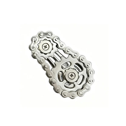 Metal Fidget Spinner – Gear & Bike Chain Fingertip Spinner