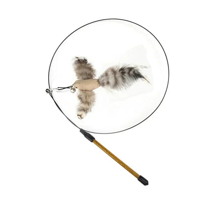Peacock Bird Cat Teaser Wand for Interactive Hunting and Play