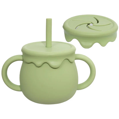 Baby Feeding Cups Portable Drinkware Sippy Cup Solid Food Container Snack Cup Toddlers Learning Cups Newborn supplies