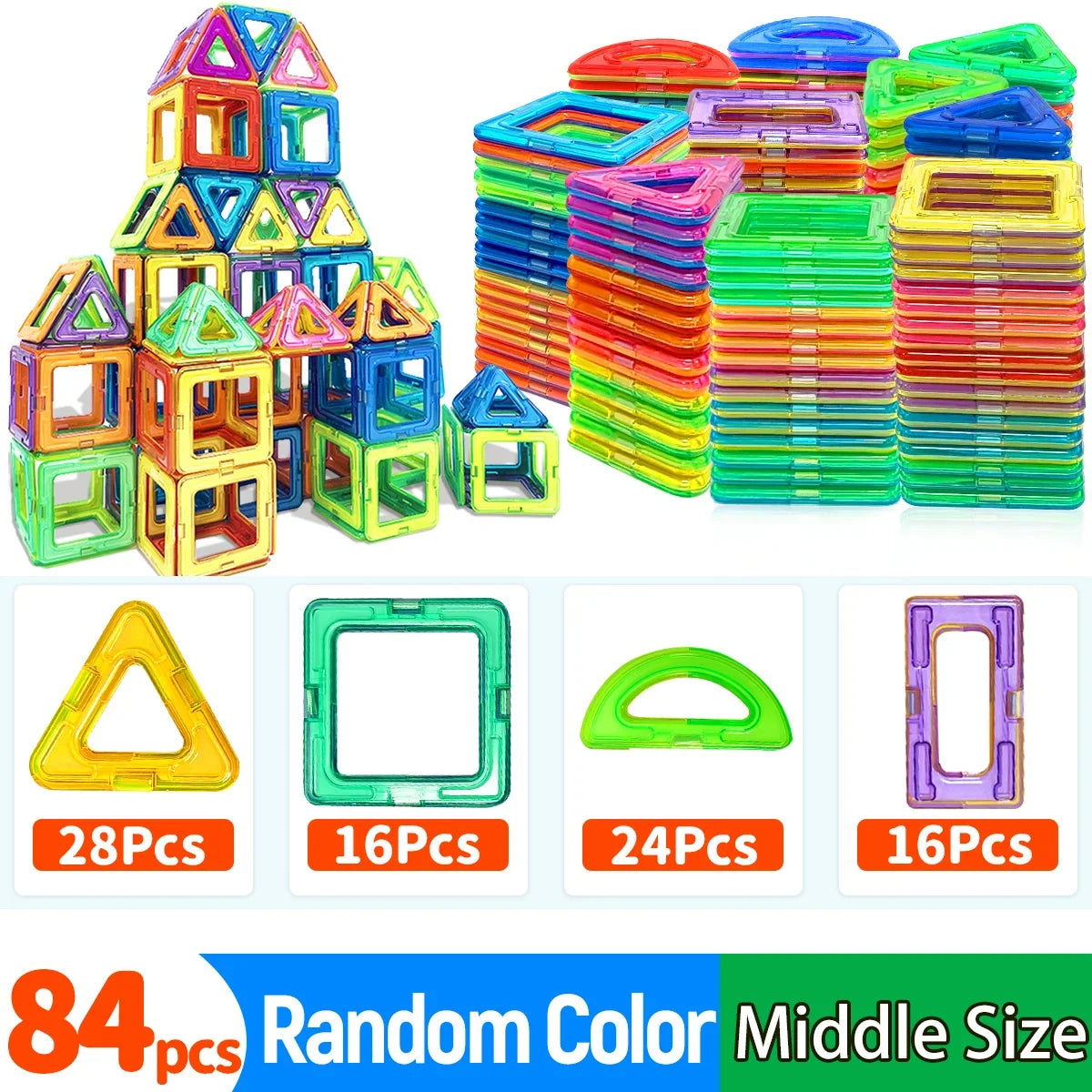 Magnetic Building Blocks STEM Educational Construction Toys