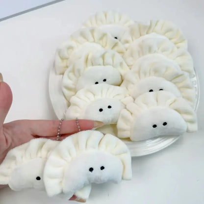 Soft Plush Dumpling Keychain Cute Food Bag Charm