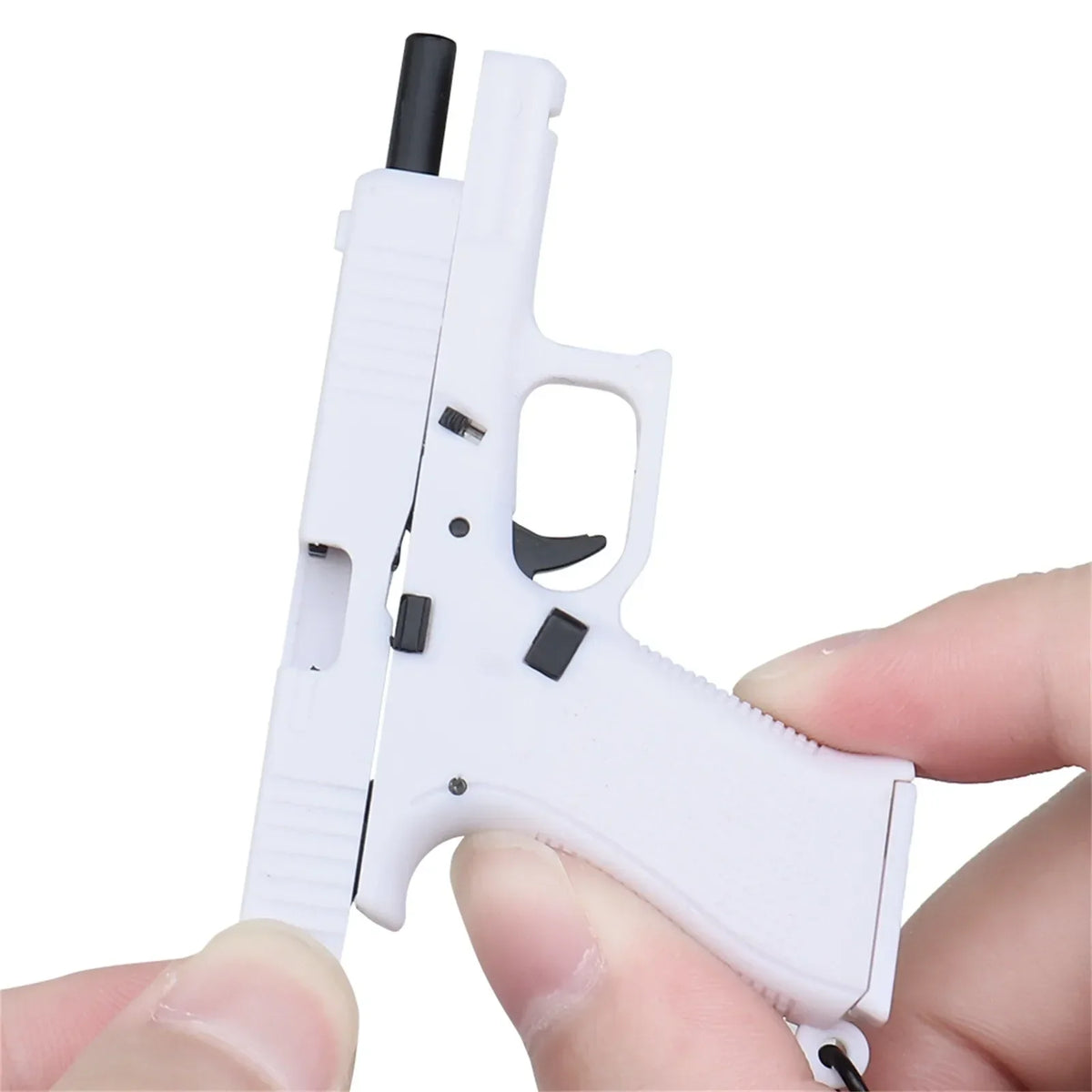 Tactical Pistol Shape Keychain Detachable Car Keyring Accessory