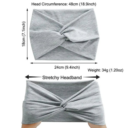 Twisted Extra Wide Turban Workout Headband for Women