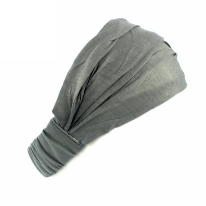Wide Cotton Knotted Sports Headband for Women