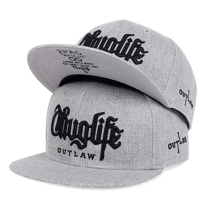 Thug Life Embroidery Snapback Baseball Cap for Streetwear Style