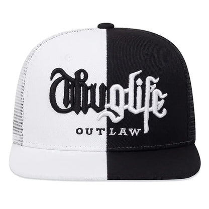 Thug Life Embroidery Snapback Baseball Cap for Streetwear Style