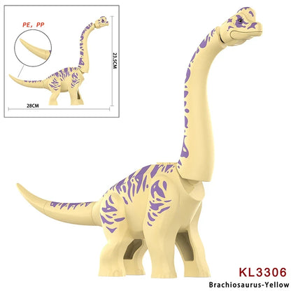 Jurassic Raptor Building Blocks Mini Dinosaur Construction Toy Set