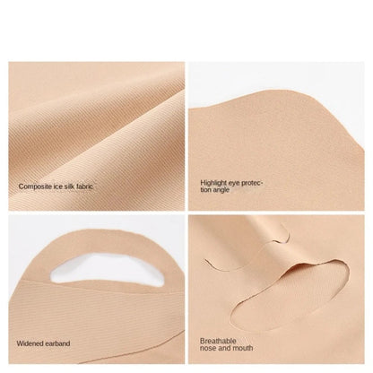 Breathable Ice Silk Face Mask Anti UV Washable Dustproof Sun Protection Mask