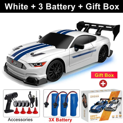 1:24 4WD RC Drift Racing Car with LED Lights – High Speed Remote Control Car