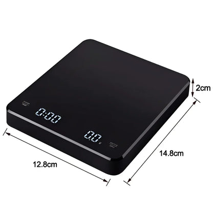 Electronic Coffee Scale with Timer and Silicone Pad USB Rechargeable