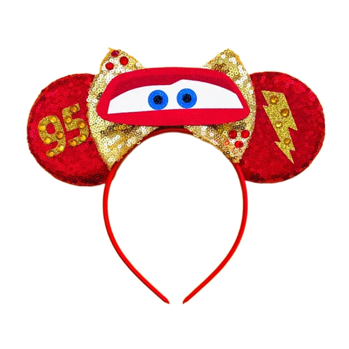 Mouse Ears Sequin Bow Cosplay Headband for Women & Adults