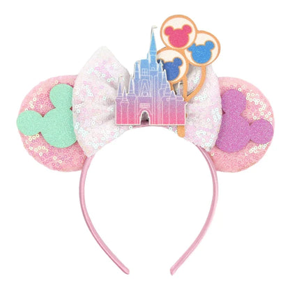 Sequin Mouse Ears Bow Headband for Women & Girls
