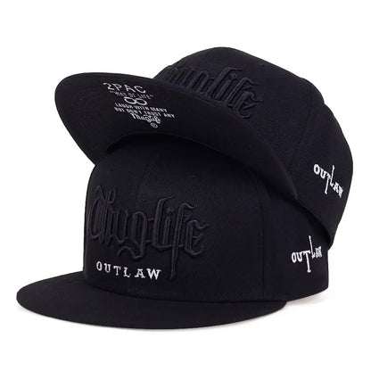Thug Life Embroidery Snapback Baseball Cap for Streetwear Style
