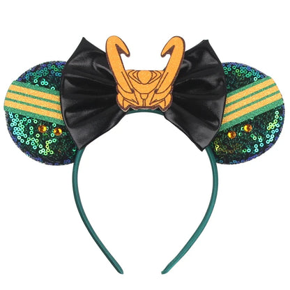 Sequin Mouse Ears Bow Headband for Women & Girls