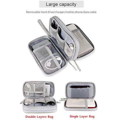 Electronic Cable Organizer Bag Waterproof Travel Storage Case