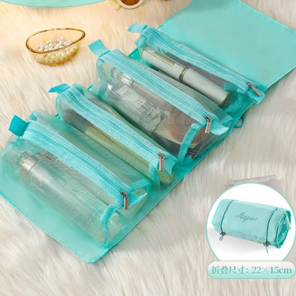 4-in-1 Detachable Large Capacity Travel Makeup Organizer
