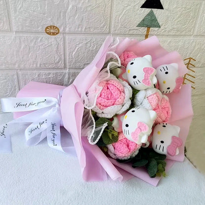 Plush Flower Bouquet with Rose Design