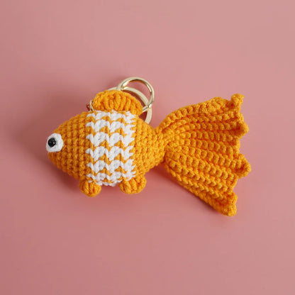 Ocean Animal Crochet Keychain Tropical Fish Bag Charm