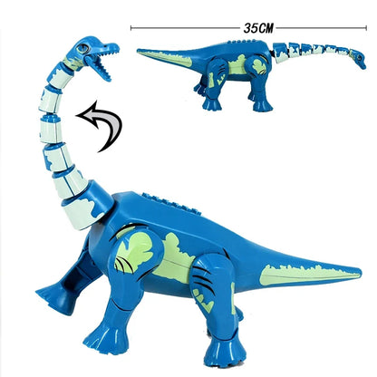 Jurassic Raptor Building Blocks Mini Dinosaur Construction Toy Set