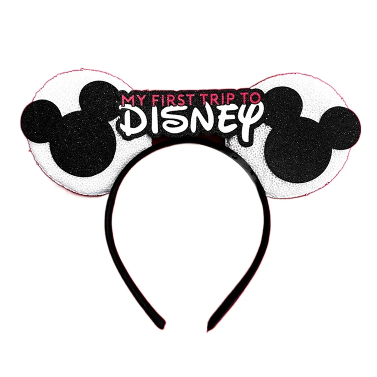 Mouse Ears Sequin Bow Cosplay Headband for Women & Adults