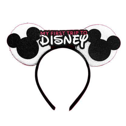 Mouse Ears Sequin Bow Cosplay Headband for Women & Adults
