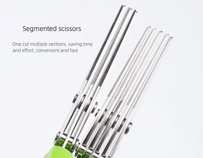 Multi-Layer Stainless Steel Kitchen Scissors – Herb, Vegetable & Green Onion Cutter Tool