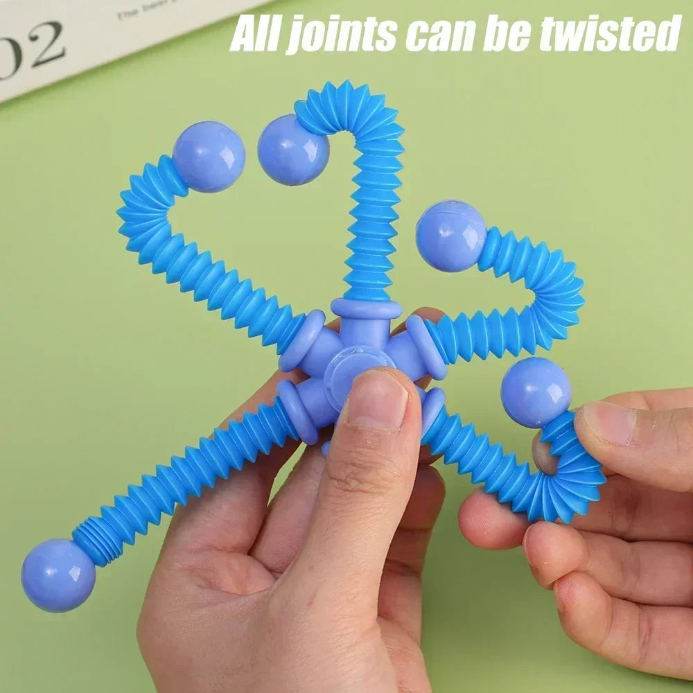 Transformable Fidget Spinner with Pop Tube & Suction Cup