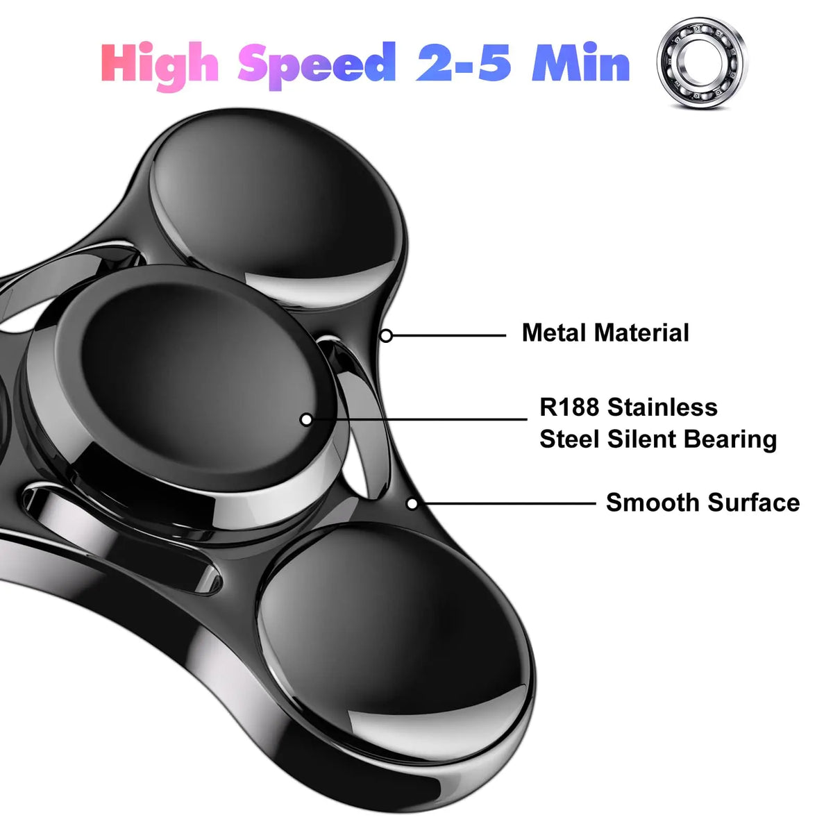 Rainbow UFO Metal Fidget Spinner