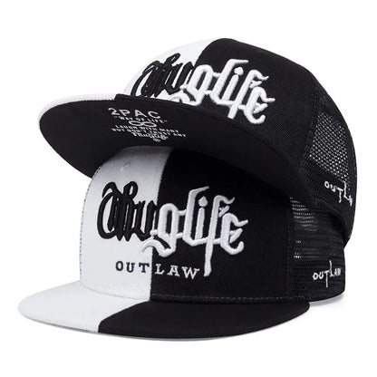 Thug Life Embroidery Snapback Baseball Cap for Streetwear Style