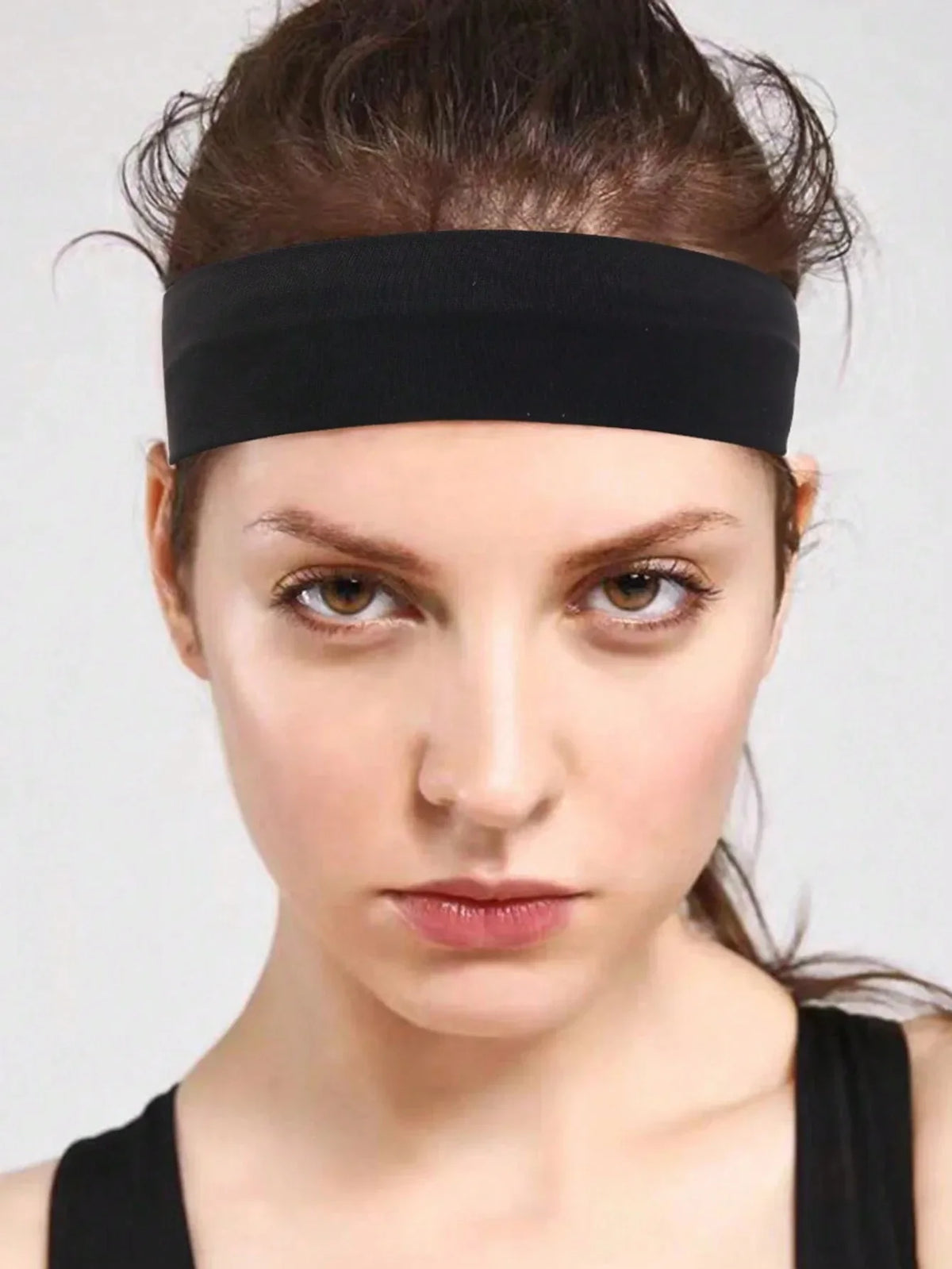 6-Pack Sports Sweatband Headbands – Solid Color & Leopard Print