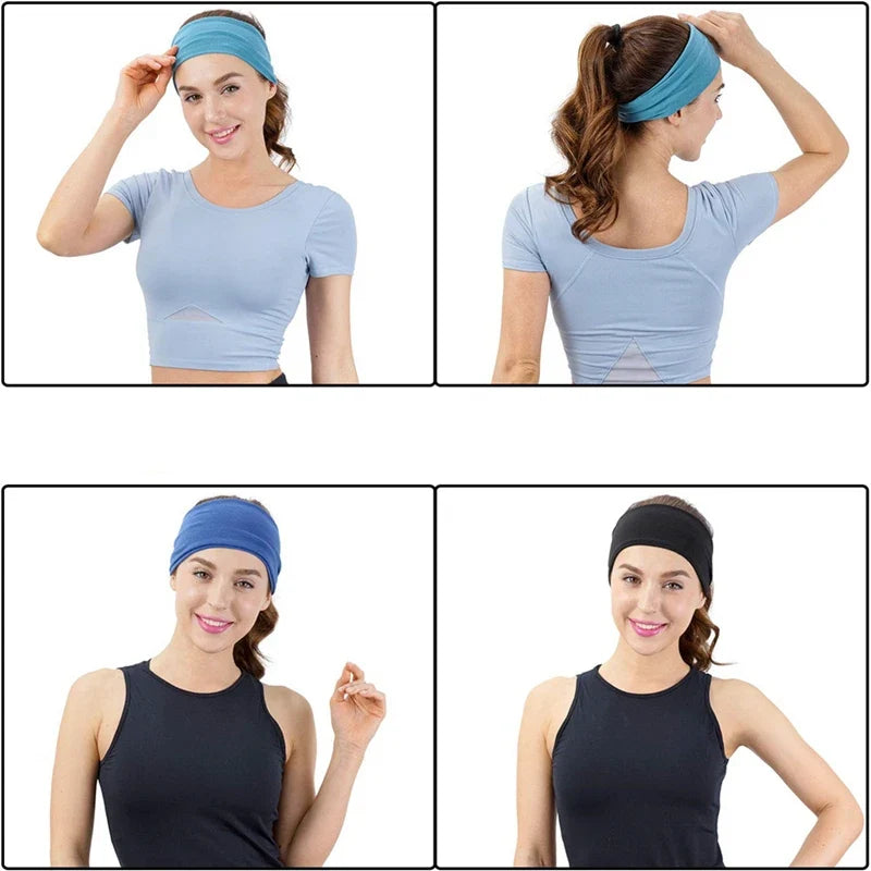 Women's Solid Color Elastic Turban Yoga Headband