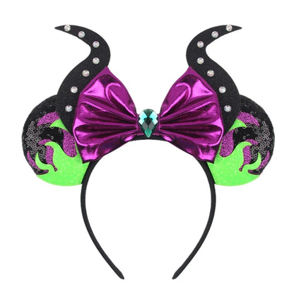 Sequin Mouse Ears Bow Headband for Women & Girls