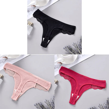 Cotton G String Panties 3PCS Women's Antibacterial Thongs