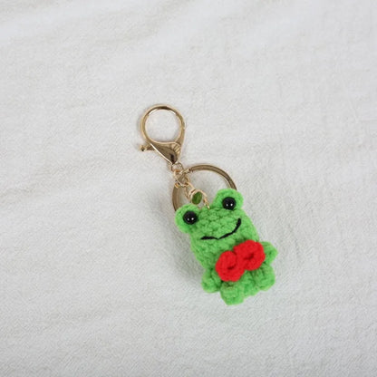 Mini Animal Crochet Keychain Cute Knitted Doll Keyring