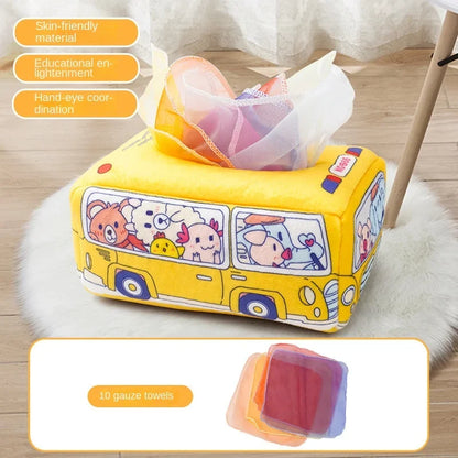 Magic Tissue Box Toy Montessori Sensory Learning Activity