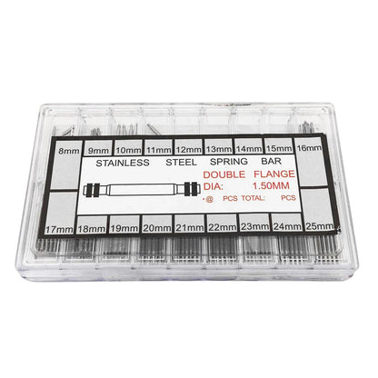 360pcs/set Strainless Steel Spring Bars Dia 1.5mm/1.8mm Length8mm - 25mm/6mm - 23mm Watchband Strap Belt Watch Repair Tools Pin