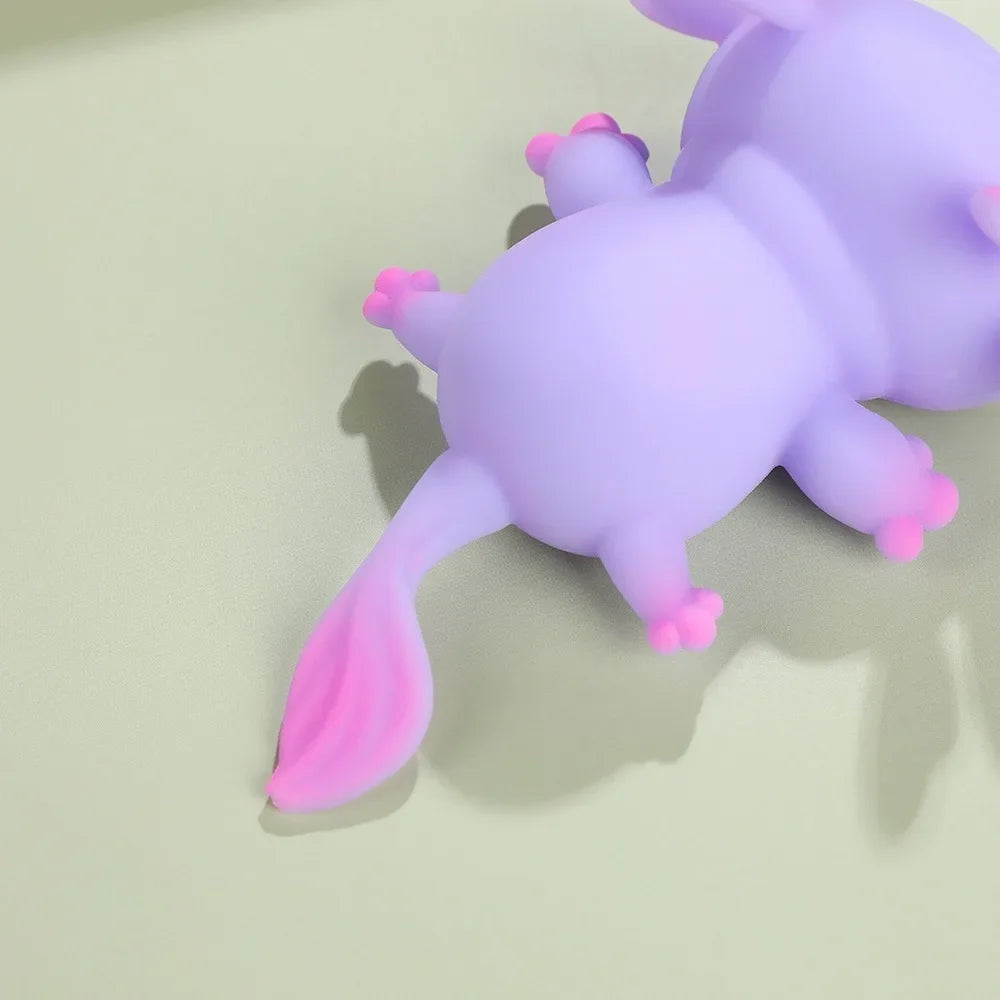 Cute Axolotl Squishy Squeeze Fidget Toy for Stress Relief Kids