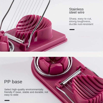 2-in-1 Stainless Steel Egg Cutter – Multi Function Egg Slicer