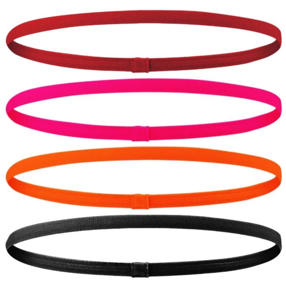 4PCS Thin Elastic Non-Slip Sports Headbands for Men & Women