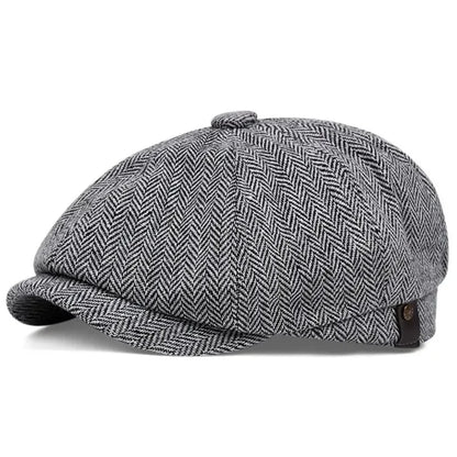 Retro Newsboy Octagonal Beret Cap for Classic Casual Style