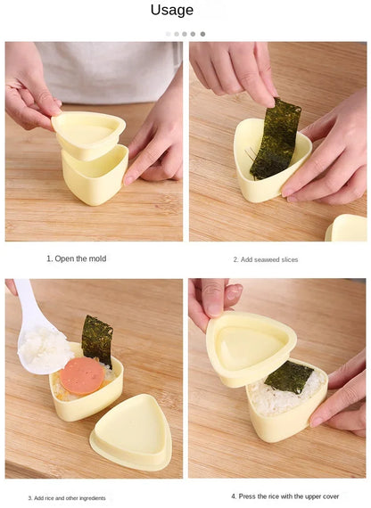 Onigiri Mold Sushi Press Kit for Perfect Japanese Rice Balls Maker