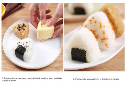 Onigiri Mold Sushi Press Kit for Perfect Japanese Rice Balls Maker