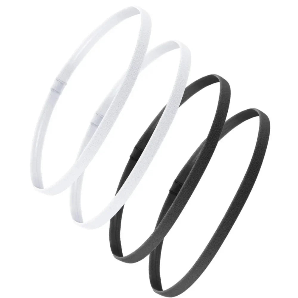 4PCS Thin Elastic Non-Slip Sports Headbands for Men & Women