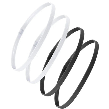 4PCS Thin Elastic Non-Slip Sports Headbands for Men & Women