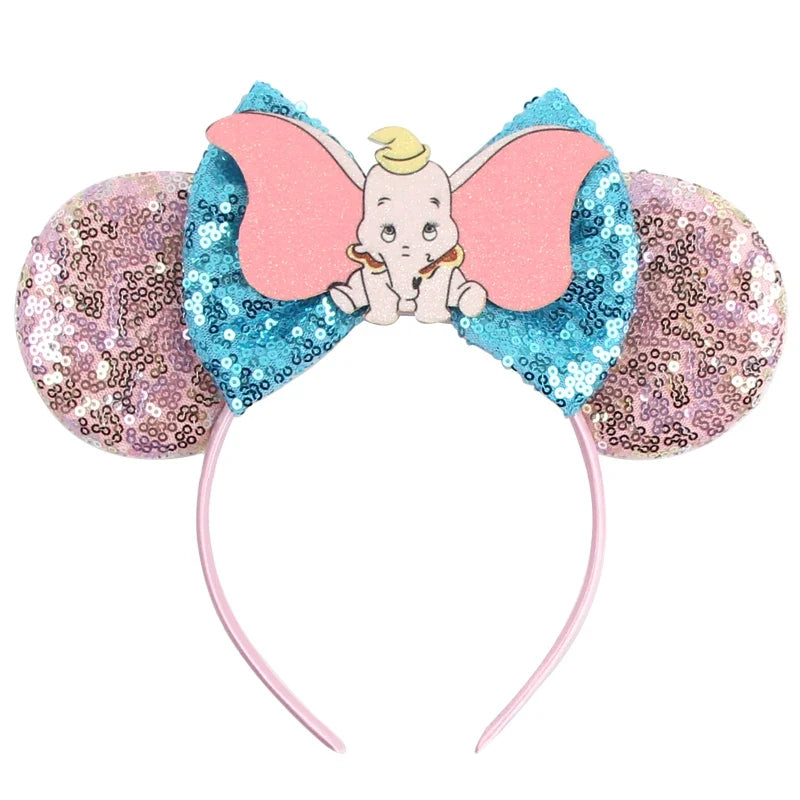 Sequin Mouse Ears Bow Headband for Women & Girls